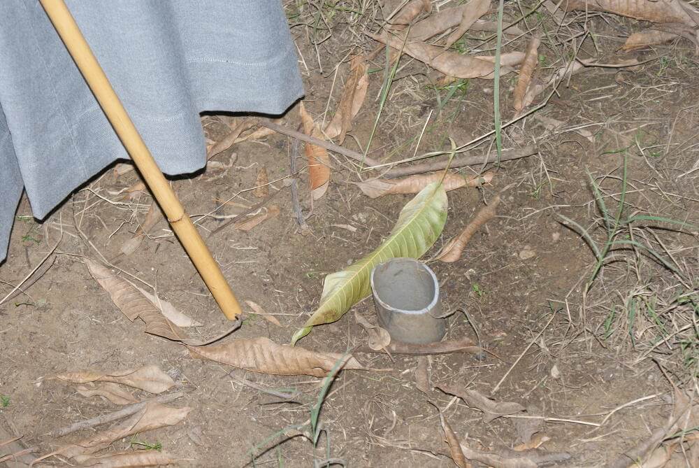 In the mango orchard: A shot hole pipe Dana Gas left protruding from the ground