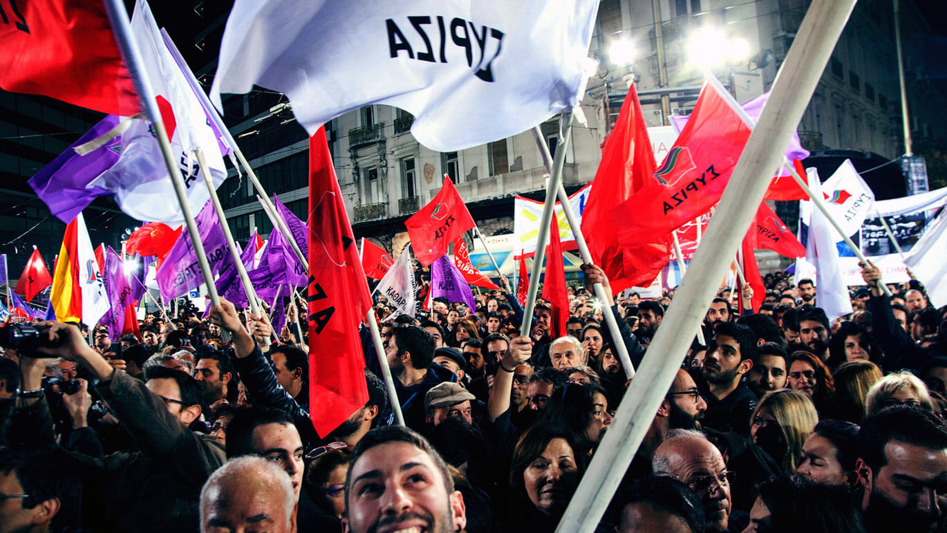 The moment of Syriza's election victory 25th January 2015