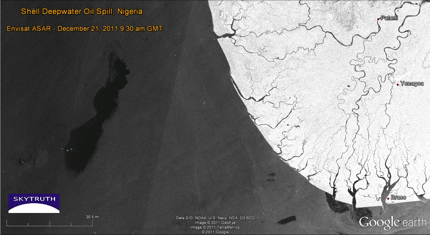 Satellite images of Shell’s massive spill in Nigeria