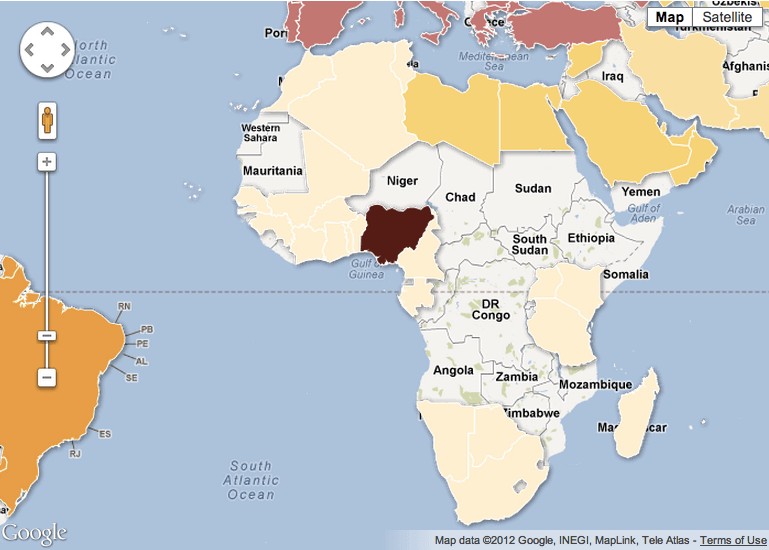 Shell Security Spending Data Mapped on Guardian Data Blog
