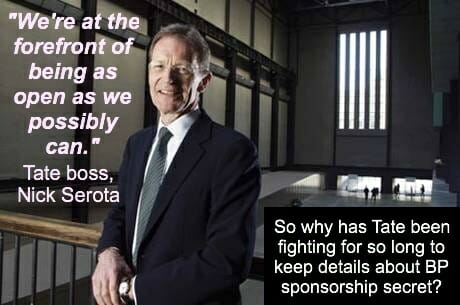 Time for Tate to stop being so shady over BP sponsorship