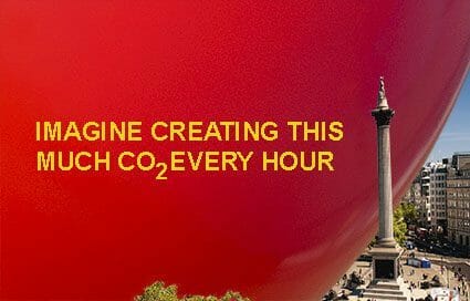 "Imagine creating this much CO2 every hour"